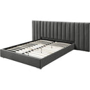  Color_Grey  Size_Queen  -- Pablo Grey Velvet Upholstered Queen Bed IMAGE 9