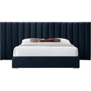  Color_Navy  Size_King  -- Pablo Navy Velvet Upholstered King Bed IMAGE 3