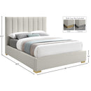  Color_Beige  Size_King  -- Pierce Beige Linen Textured Fabric Upholstered King Bed IMAGE 17