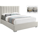  Color_Beige  Size_King  -- Pierce Beige Linen Textured Fabric Upholstered King Bed IMAGE 2