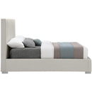  Color_Beige  Size_Queen  -- Pierce Beige Linen Textured Fabric Upholstered Queen Bed IMAGE 10
