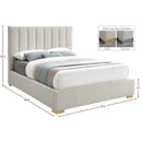  Color_Beige  Size_Queen  -- Pierce Beige Linen Textured Fabric Upholstered Queen Bed IMAGE 17