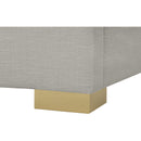  Color_Beige  Size_Twin  -- Pierce Beige Twin Linen Textured Fabric Upholstered Twin Bed IMAGE 13