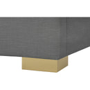  Color_Grey  Size_Full  -- Pierce Grey Linen Textured Fabric Upholstered Full Bed IMAGE 13