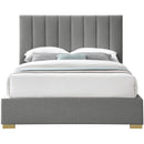  Color_Grey  Size_Full  -- Pierce Grey Linen Textured Fabric Upholstered Full Bed IMAGE 5