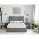  Color_Grey  Size_Full  -- Pierce Grey Linen Textured Fabric Upholstered Full Bed IMAGE 8