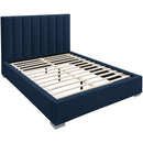 Color_Navy  Size_King  -- Pierce Navy Linen Textured Fabric Upholstered King Bed IMAGE 16