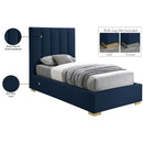  Color_Navy  Size_Twin  -- Pierce Navy Twin Linen Textured Fabric Upholstered Twin Bed IMAGE 18