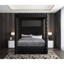  Color_Black  Size_King  -- Meridian Royal Upholstered Canopy Bed IMAGE 4