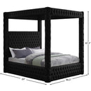  Color_Black  Size_King  -- Meridian Royal Upholstered Canopy Bed IMAGE 7