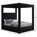  Color_Black  Size_Queen  -- Royal Black Velvet Upholstered Queen Bed IMAGE 7