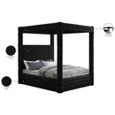  Color_Black  Size_Queen  -- Royal Black Velvet Upholstered Queen Bed IMAGE 8