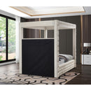  Color_Cream  Size_Queen  -- Royal Beige Velvet Upholstered Queen Bed IMAGE 6