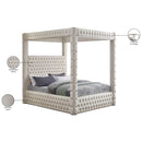 Meridian Royal Beige Velvet Queen Bed (4 Boxes) IMAGE 8