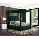  Color_Green  Size_King  -- Royal Green Velvet Upholstered King Bed IMAGE 2