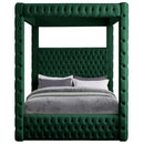  Color_Green  Size_King  -- Royal Green Velvet Upholstered King Bed IMAGE 3