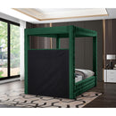  Color_Green  Size_King  -- Royal Green Velvet Upholstered King Bed IMAGE 6