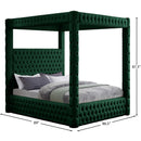  Color_Green  Size_King  -- Royal Green Velvet Upholstered King Bed IMAGE 7