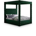  Color_Green Size_Queen -- Royal Green Velvet Upholstered Queen Bed IMAGE 1