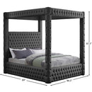  Color_Grey  Size_King  -- Royal Grey Velvet Upholstered King Bed IMAGE 7