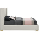  Size_Full -- Royce Beige Linen Textured Full Bed IMAGE 9