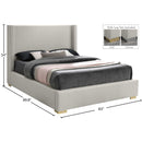  Size_King -- Royce Beige Linen Textured King Bed IMAGE 16