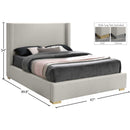  Size_Queen -- Royce Beige Linen Textured Queen Bed IMAGE 16