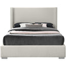  Size_Queen -- Royce Beige Linen Textured Queen Bed IMAGE 6
