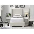  Size_Twin -- Royce Beige Twin Linen Textured Fabric Upholstered Twin Bed IMAGE 8