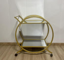 694 2 Tier Serving Bar Cart Gold