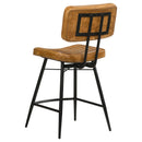  Coaster Furniture Partridge 110649 Leather Counter Chair - Antique Camel IMAGE 5