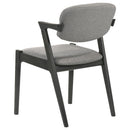 Coaster Furniture Stevie 115112 Padded Wood Dining Arm Chair - Black (Set of 2) IMAGE 5