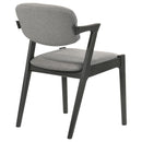 Coaster Furniture Stevie 115112 Padded Wood Dining Arm Chair - Black (Set of 2) IMAGE 6