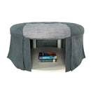  Furniture of America Claes CM-BN6175BL Round Ottoman IMAGE 1