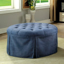 Furniture of America Claes CM-BN6175BL Round Ottoman IMAGE 3
