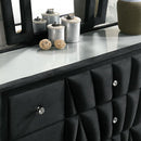  Color_Black  Size_California King  -- Furniture of America Carissa Upholstered Platform Bed IMAGE 5