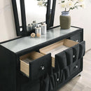  Color_Black  Size_California King  -- Furniture of America Carissa Upholstered Platform Bed IMAGE 6