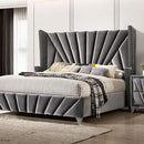  Color_Grey  Size_California King  -- Carissa CM7164CK-BED Cal.King Bed IMAGE 1