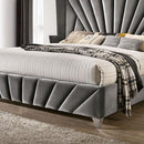  Color_Grey  Size_California King  -- Carissa CM7164CK-BED Cal.King Bed IMAGE 3