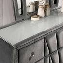  Color_Grey  Size_California King  -- Carissa CM7164CK-BED Cal.King Bed IMAGE 5