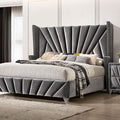  Color_Grey Size_Queen -- Carissa CM7164Q-BED Queen Bed IMAGE 1