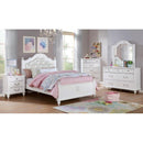  Size_Full -- Furniture of America Belva Upholstered Poster Bed IMAGE 2