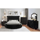  Color_Black  Size_King  -- Furniture of America Sansom Upholstered Platform Bed with Storage IMAGE 2