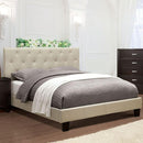  Size_Twin -- Furniture of America Leeroy Upholstered Platform Bed IMAGE 1