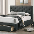  Color_Dark Grey Size_Twin -- Sybella CM7218DG-T-BED Twin Bed IMAGE 1