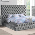  Color_Grey  Size_Queen  -- Stefania CM7227GY-Q-BED Queen Bed IMAGE 1