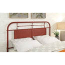  Color_Distressed Red Size_Twin -- Furniture of America Haldus Metal Bed IMAGE 2