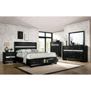  Color_Black  Size_King  -- Furniture of America Chrissy Panel Bed with Storage IMAGE 2