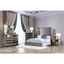  Color_Grey  Size_King  -- Furniture of America Rosabelle Upholstered Platform Bed IMAGE 2