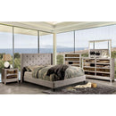  Color_Warm Grey -- Furniture of America Anabelle King Upholstered Platform Bed IMAGE 2